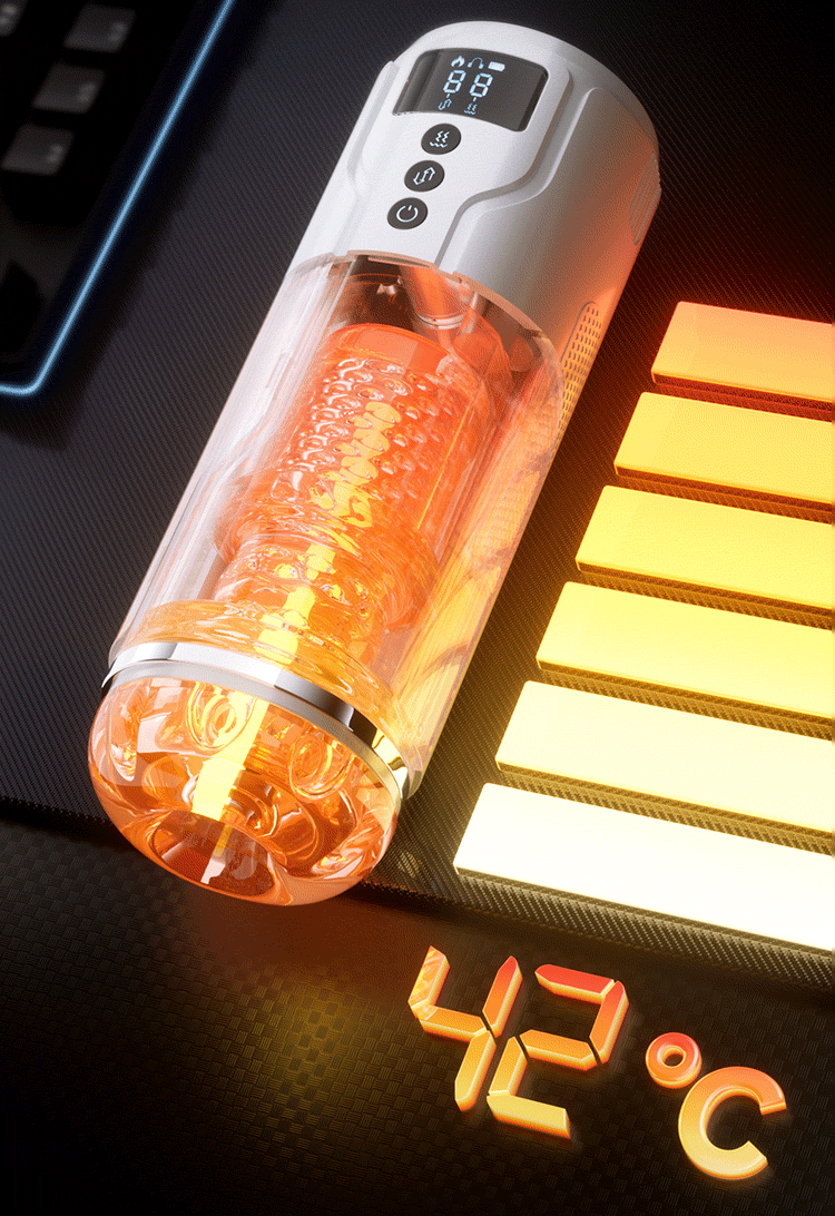 Galaku - Thrusting Vibrating Automatic Masturbator (White) - White - Masturbator Soft Stroker (Vibration) Rechargeable