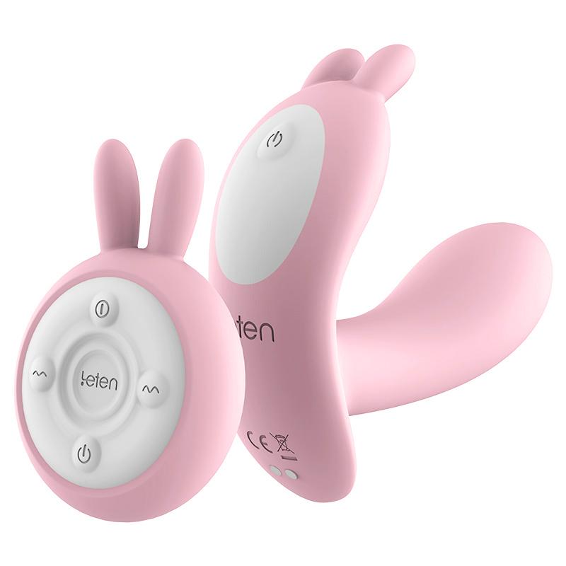 Leten - Q Cute Rabbit Remote Control Wearable Vibrator (Pink) Remote Control Dildo w/o Suction Cup (Vibration) Rechargeable 6920995421083 CherryAffairs