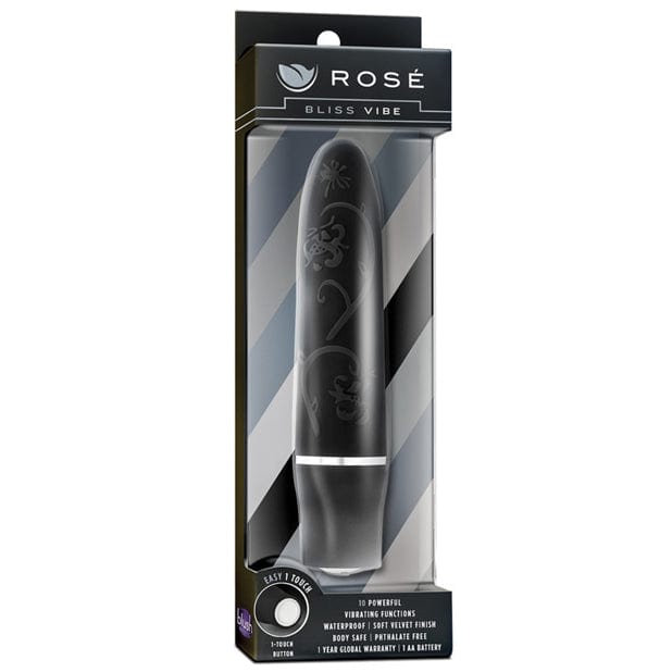 Blush Novelties - Rose Bliss Vibe Bullet Vibrator (Black) Bullet (Vibration) Non Rechargeable 622626630 CherryAffairs