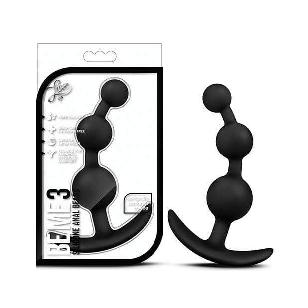 Blush Novelties - Luxe Be Me 3 Silicone Anal Beads (Black) Anal Beads (Non Vibration) Durio Asia