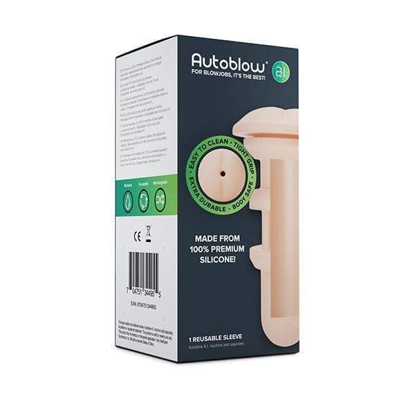 Autoblow - A.I Silicone Anus Sleeve (White) Masturbator (Hands Free) AC Powered 704751344955 CherryAffairs