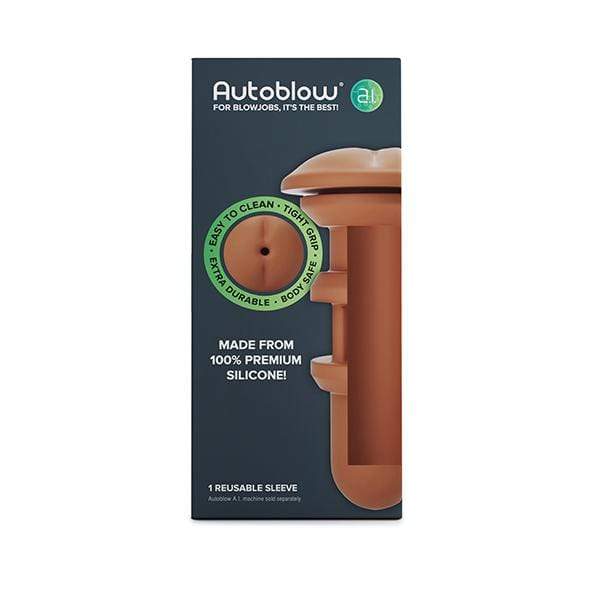 Autoblow - A.I Silicone Anus Sleeve (Brown) Masturbator (Hands Free) AC Powered 704751344986 CherryAffairs