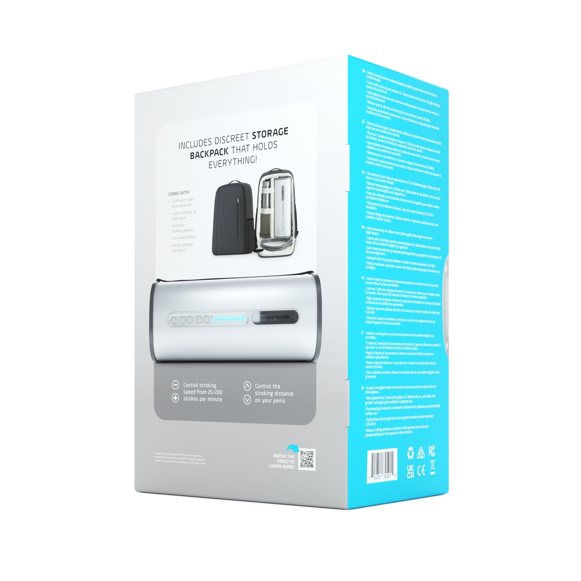 Autoblow - Vacuglide by Autoblow: Suction-Aided Milking Machine (Silver) - Silver - Masturbator (Hands Free) AC Powered