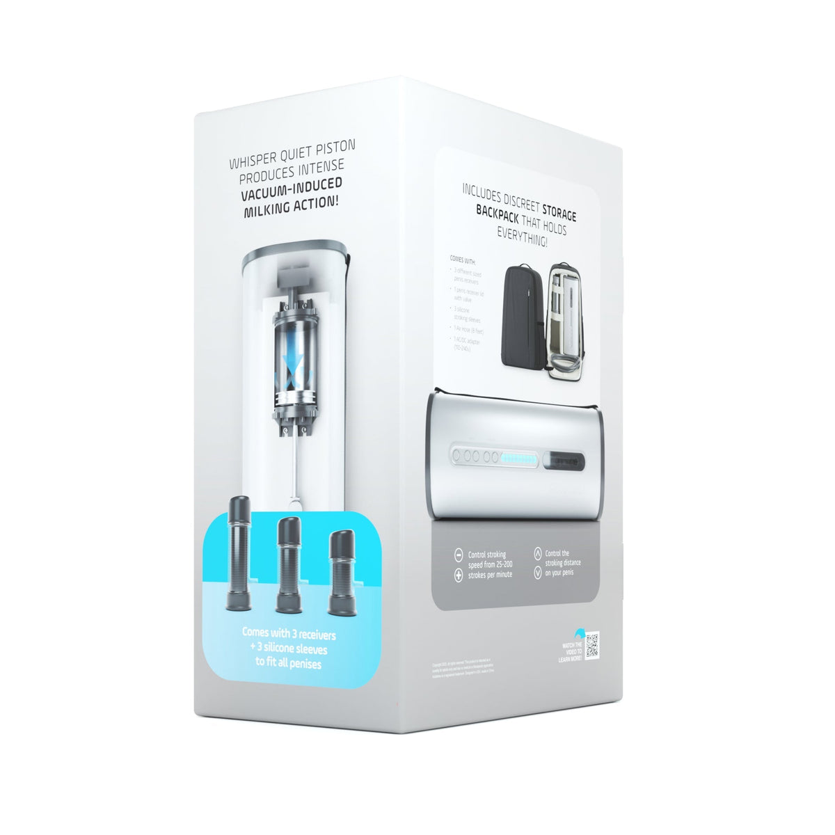 Autoblow - Vacuglide by Autoblow: Suction-Aided Milking Machine (Silver) - Silver - Masturbator (Hands Free) AC Powered