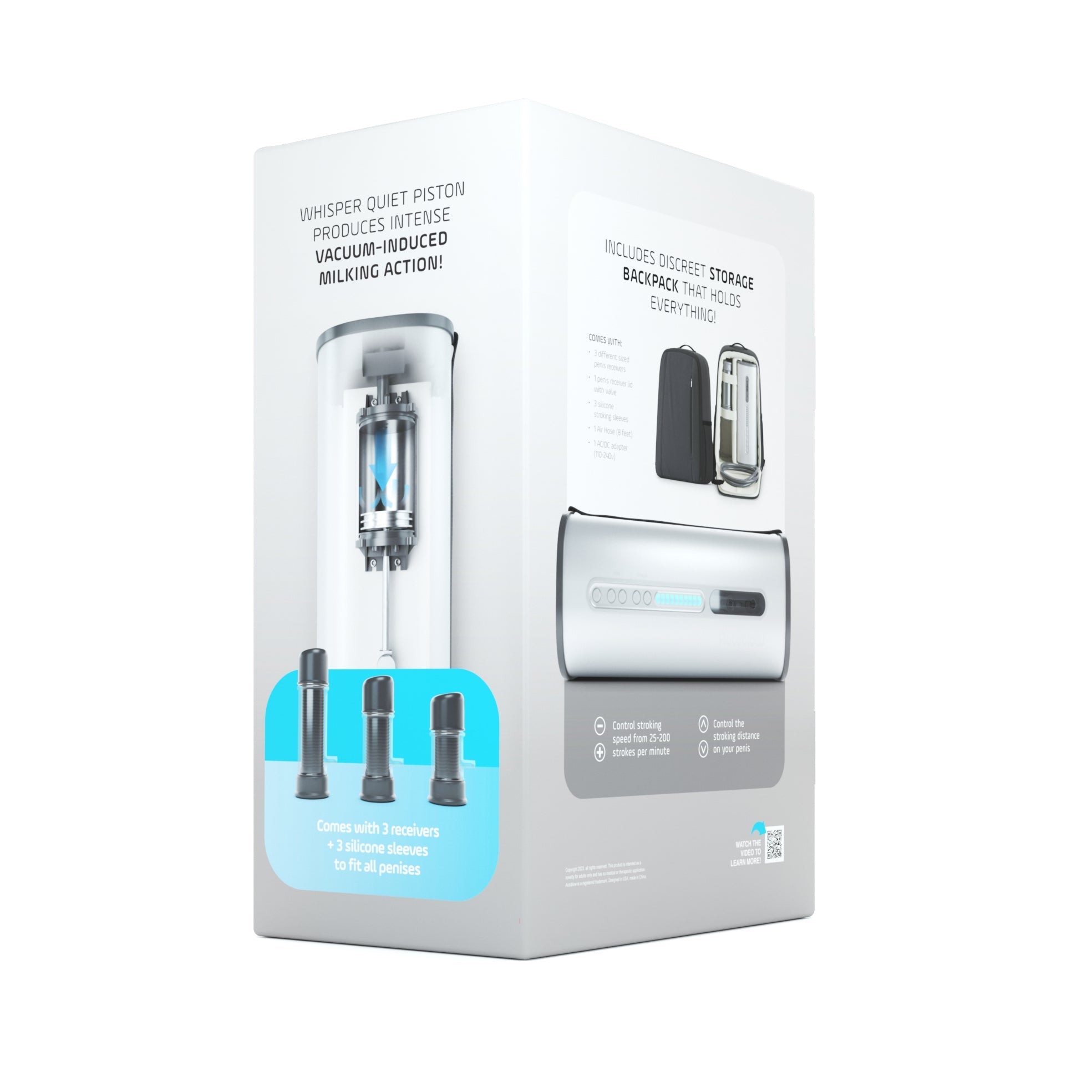 Autoblow - Vacuglide by Autoblow: Suction-Aided Milking Machine (Silver) - Silver - Masturbator (Hands Free) AC Powered