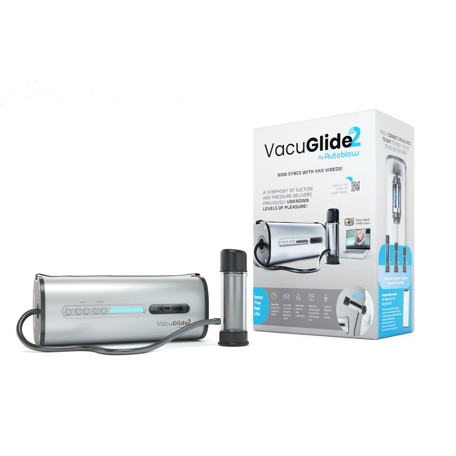 Autoblow - Vacuglide 2 by Autoblow: Suction-Aided Milking Machine (Silver)