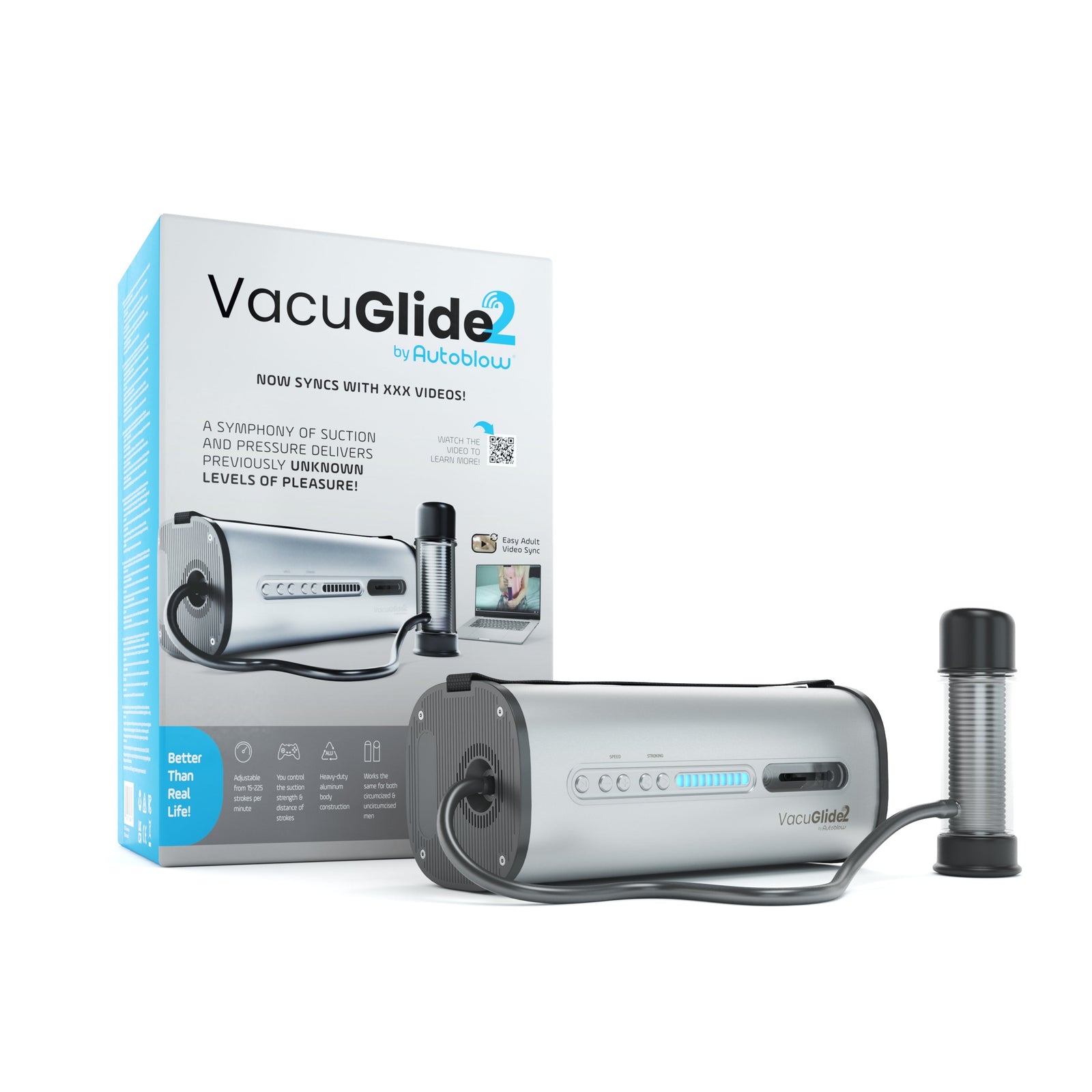 Autoblow - Vacuglide 2 by Autoblow: Suction-Aided Milking Machine (Silver)