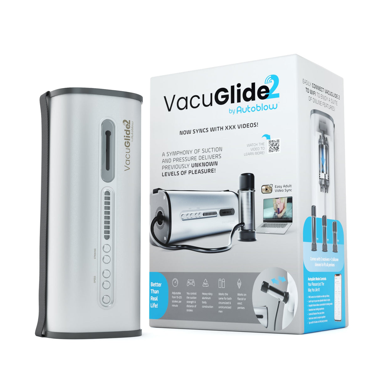 Autoblow - Vacuglide 2 by Autoblow: Suction-Aided Milking Machine (Silver)