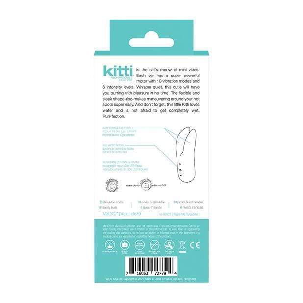 VeDO - Kitti Rechargeable Dual Clit Massager (Tease Me Turquoise) Clit Massager (Vibration) Rechargeable 716053727794 CherryAffairs