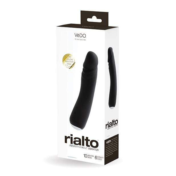 VeDO - Rialto Rechargeable Realistic Vibrator (Black Pearl) Realistic Dildo w/o suction cup (Vibration) Rechargeable 716053727855 CherryAffairs