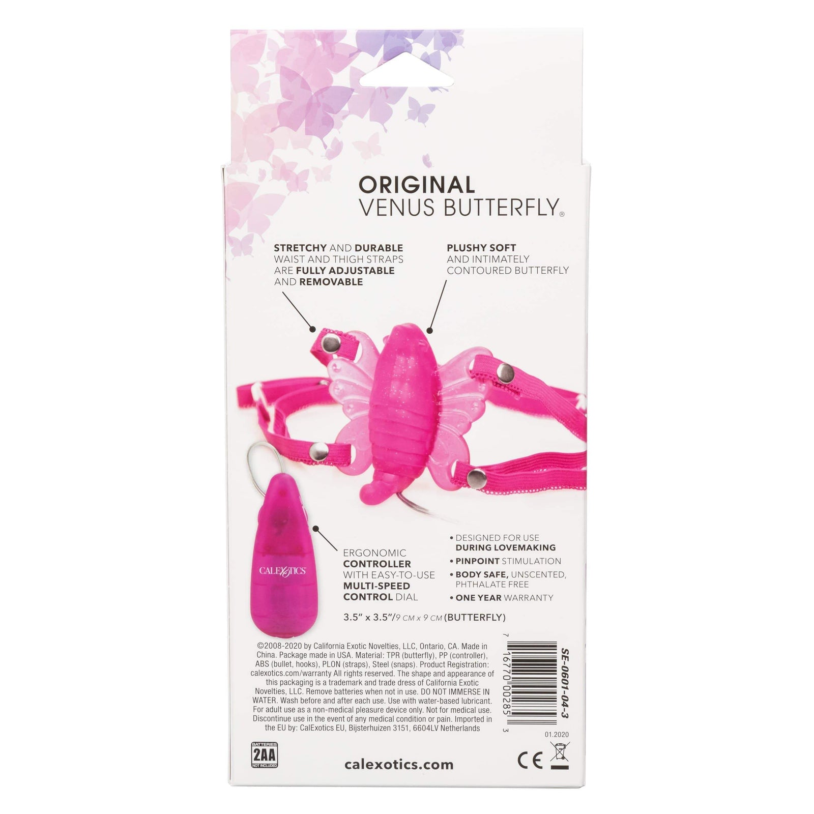 California Exotics - Venus Butterfly Original Remote Clit Massager (Pink) Clit Massager (Vibration) Non Rechargeable 716770002853 CherryAffairs