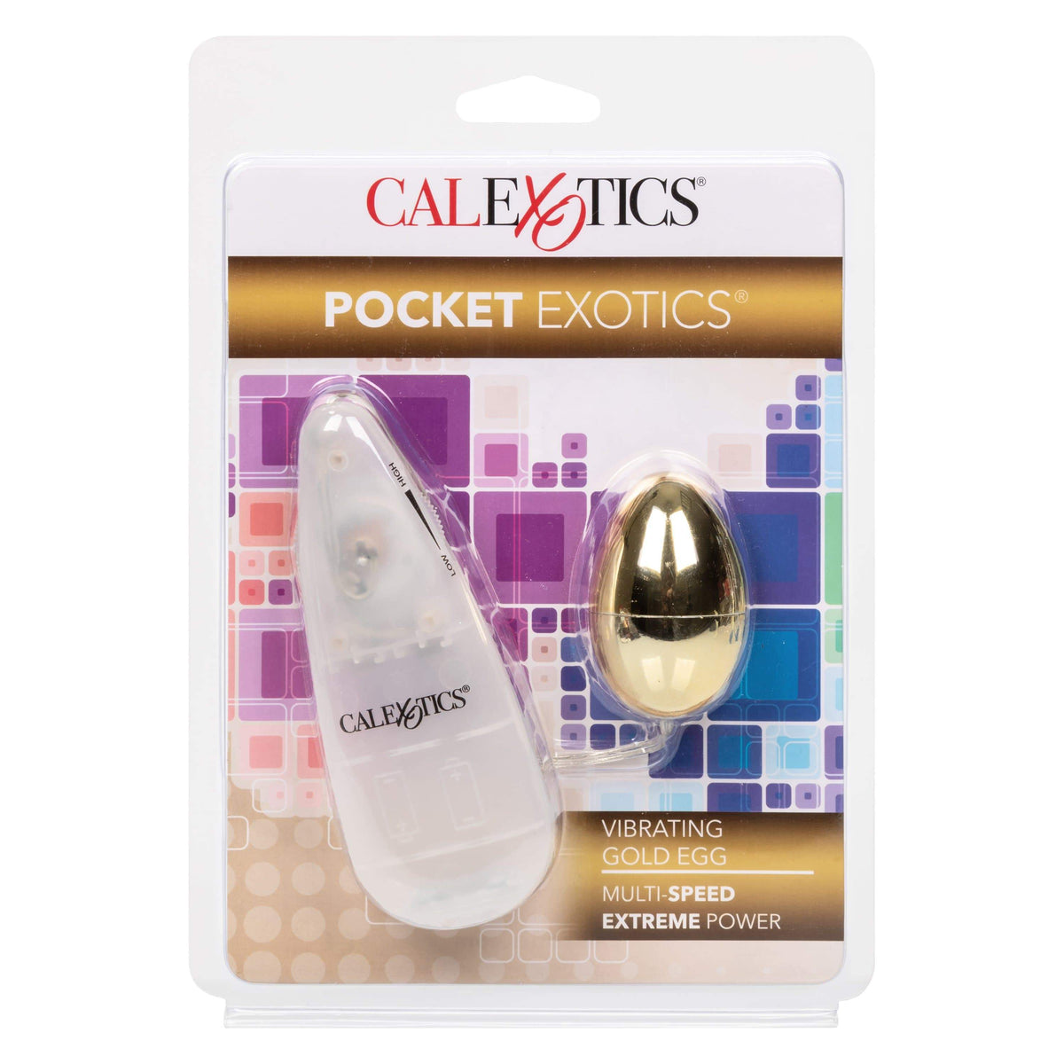 California Exotics - Pocket Exotics Vibrating Gold Egg Massager with Remote (Gold) Wired Remote Control Egg (Vibration) Non Rechargeable 716770003997 CherryAffairs