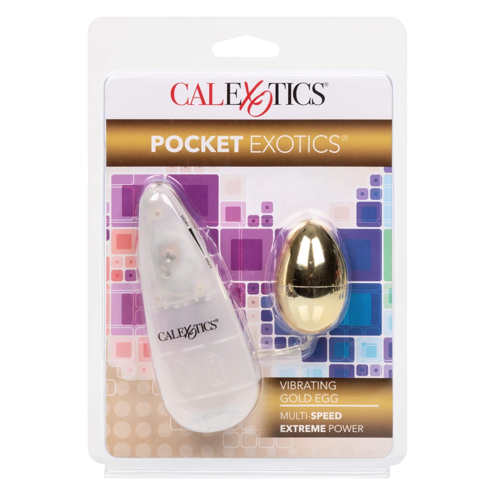 California Exotics - Pocket Exotics Vibrating Gold Egg Massager with Remote (Gold) Wired Remote Control Egg (Vibration) Non Rechargeable 716770003997 CherryAffairs
