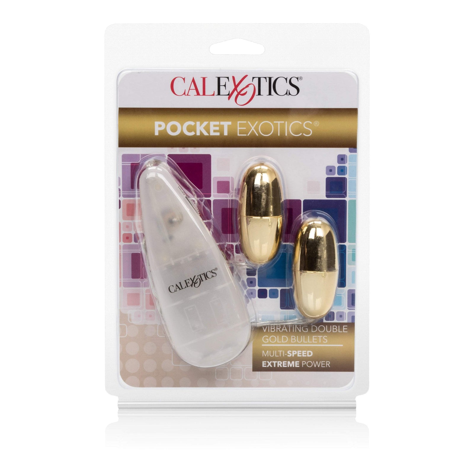 California Exotics - Pocket Exotics Wired Remote Vibrating Double Gold Bullets (Gold) Wired Remote Control Egg (Vibration) Non Rechargeable