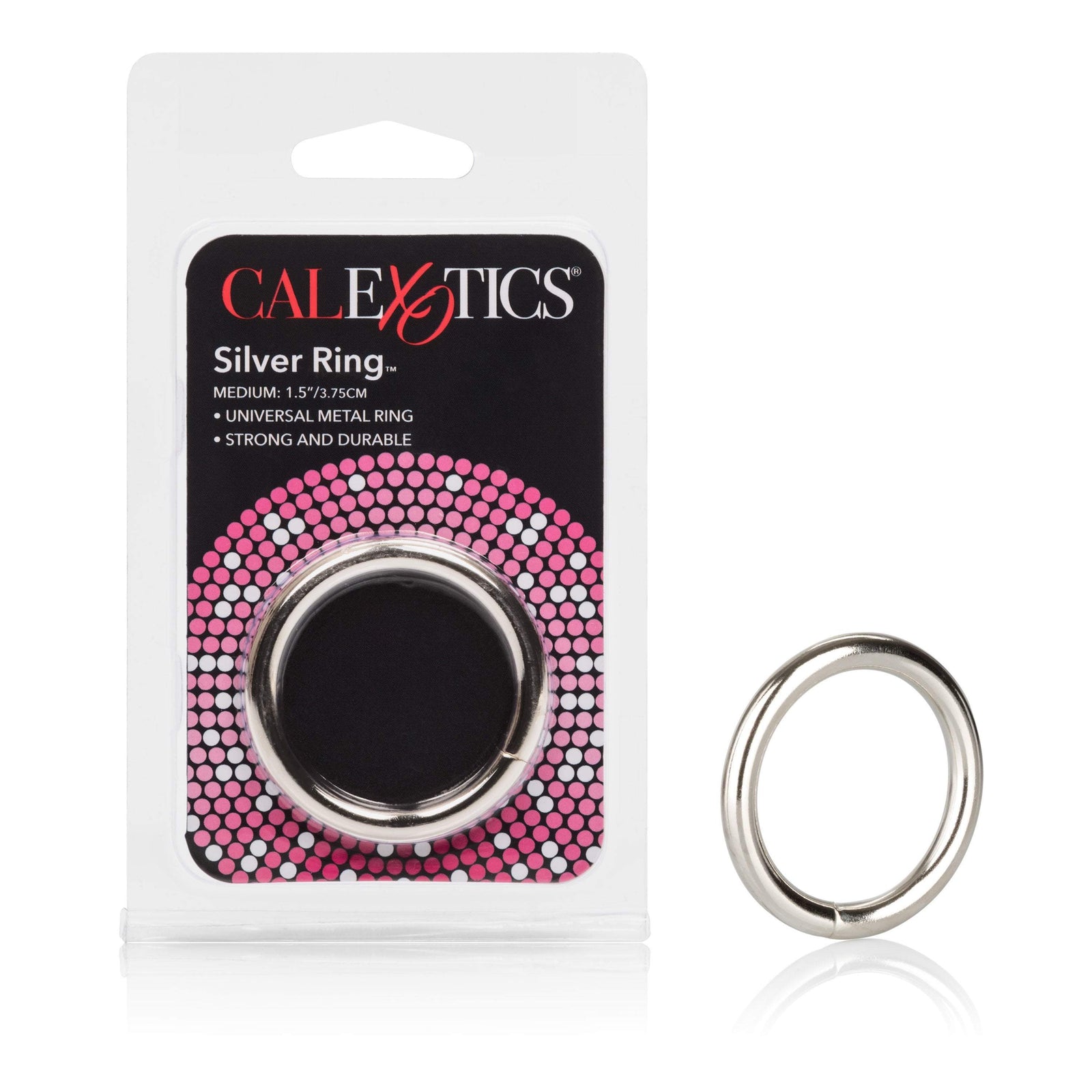 California Exotics - Silver Metal Cock Ring Medium (Silver) Metal Cock Ring (Non Vibration)
