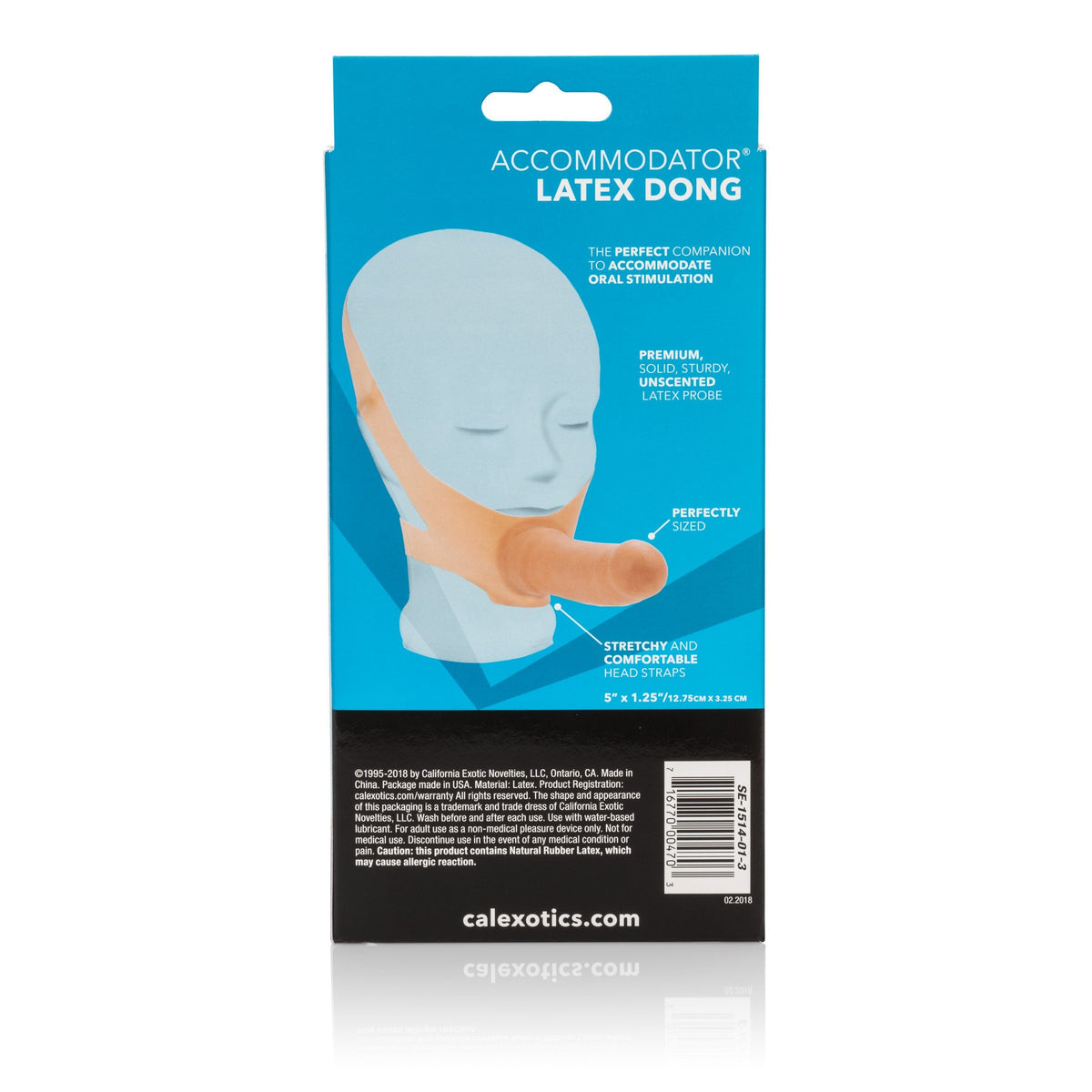 California Exotics - The Accommodator Latex Dong Penetrator (Beige) Realistic Gay Dildo w/o suction cup (Non Vibration) Singapore