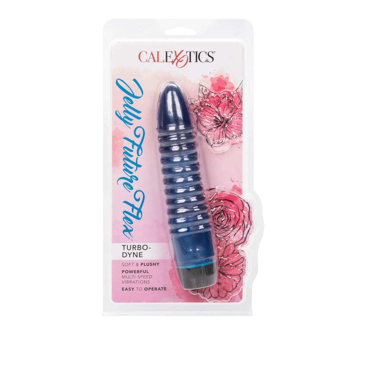 California Exotics - Jelly Future Flex Turbo Dyne Vibrator (Blue) Non Realistic Dildo w/o suction cup (Vibration) Non Rechargeable 716770011121 CherryAffairs
