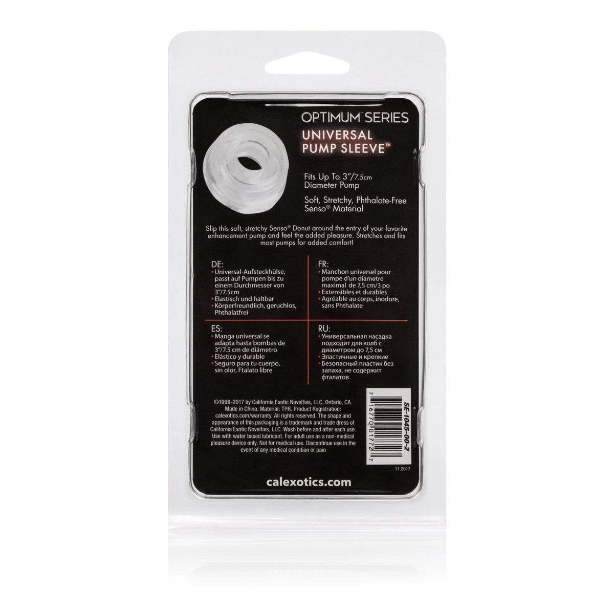 California Exotics - Optimum Series Universal Pump Sleeve (Clear) Novelties (Non Vibration)