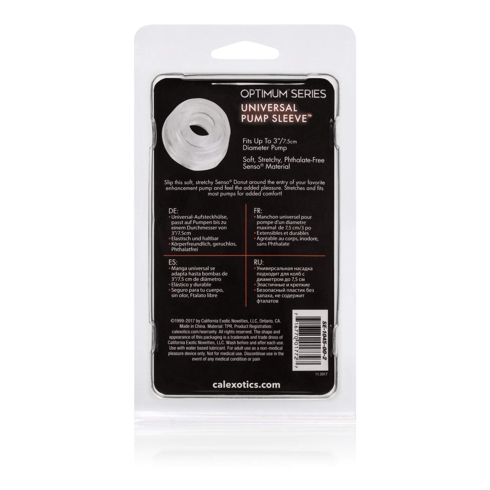 California Exotics - Optimum Series Universal Pump Sleeve (Clear) Novelties (Non Vibration)
