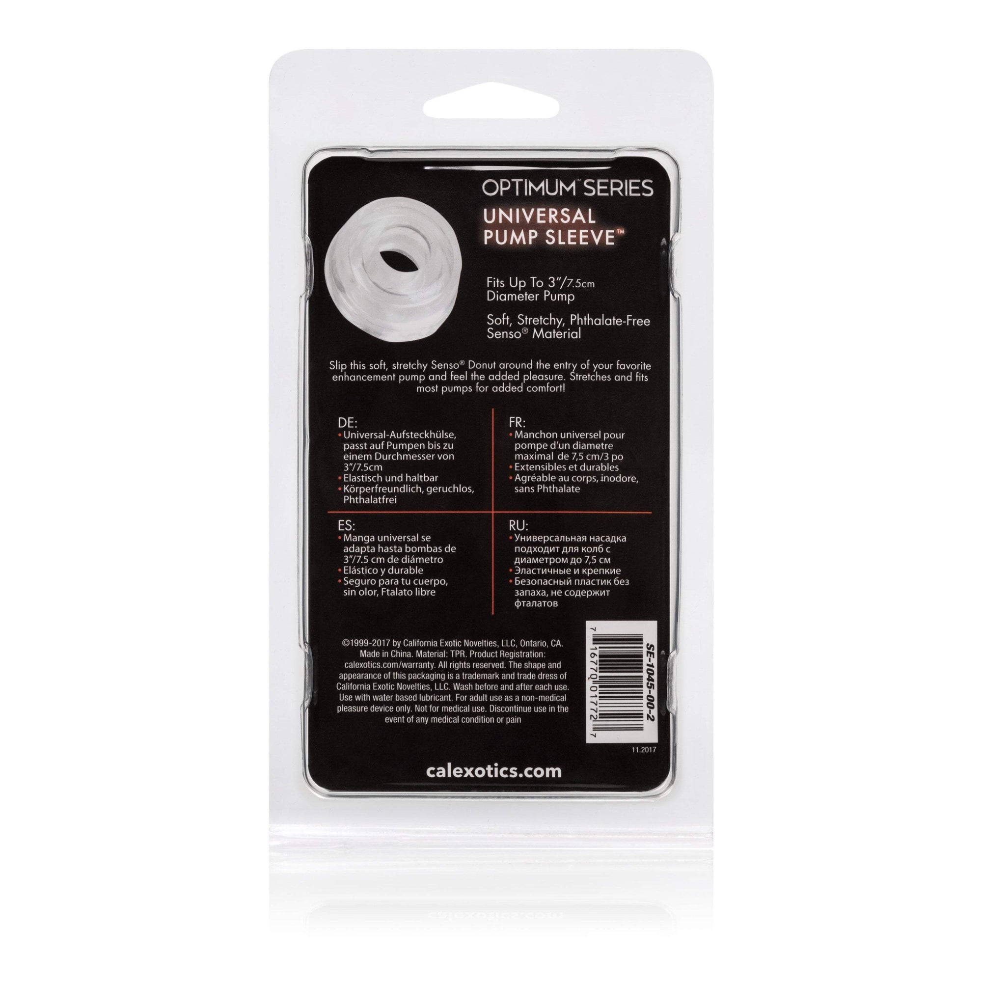 California Exotics - Optimum Series Universal Pump Sleeve (Clear) Novelties (Non Vibration)