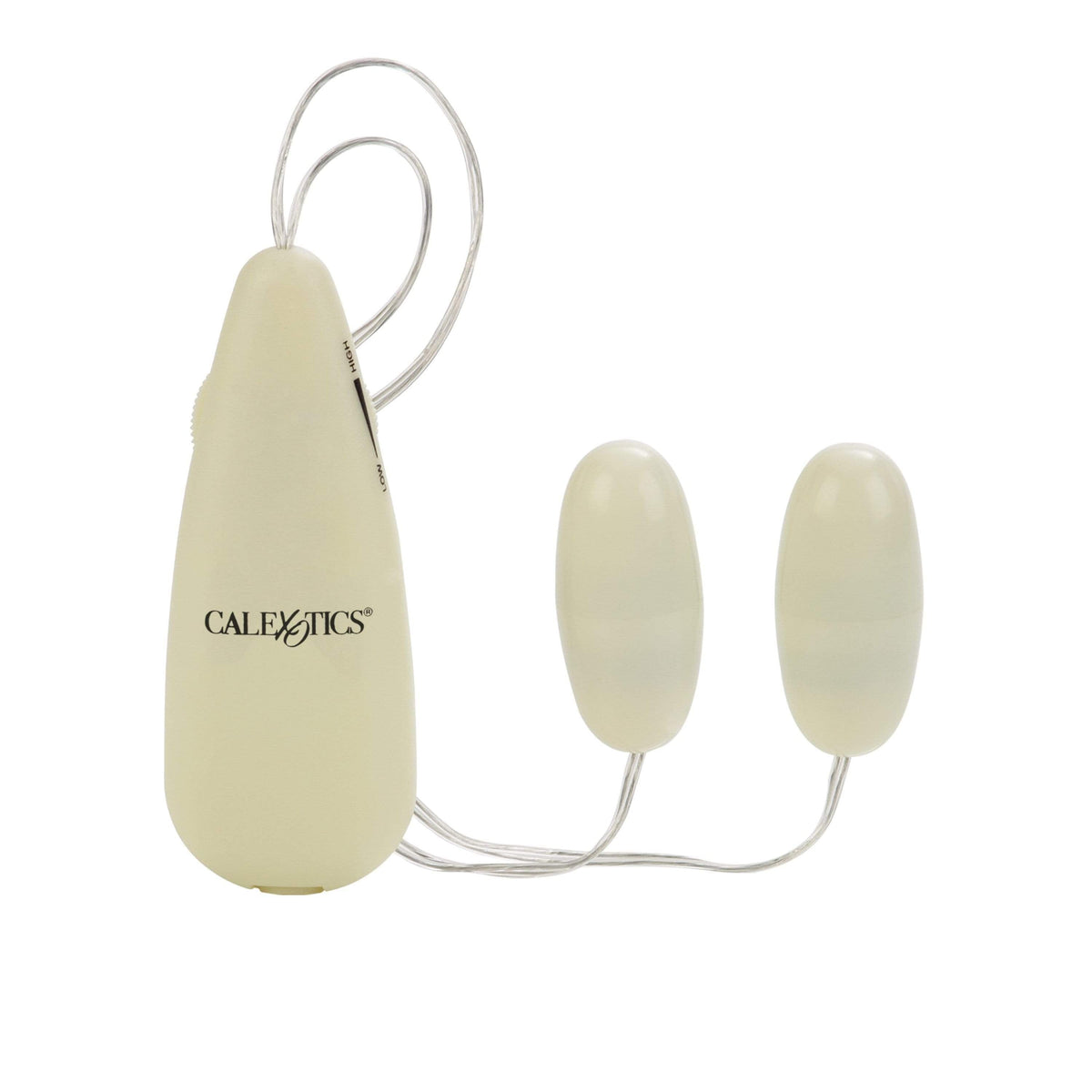 California Exotics - Pocket Exotics Glow In The Dark Double Bullets Vibrator (Green) Wired Remote Control Egg (Vibration) Non Rechargeable 716770018090 CherryAffairs