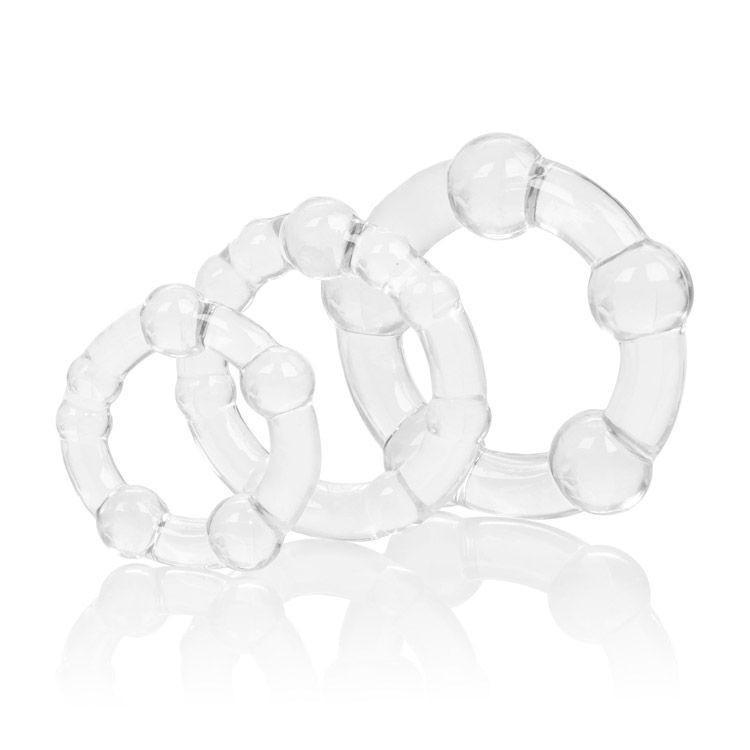 California Exotics - Silicone Island Rings (Clear) Rubber Cock Ring (Non Vibration) - CherryAffairs Singapore