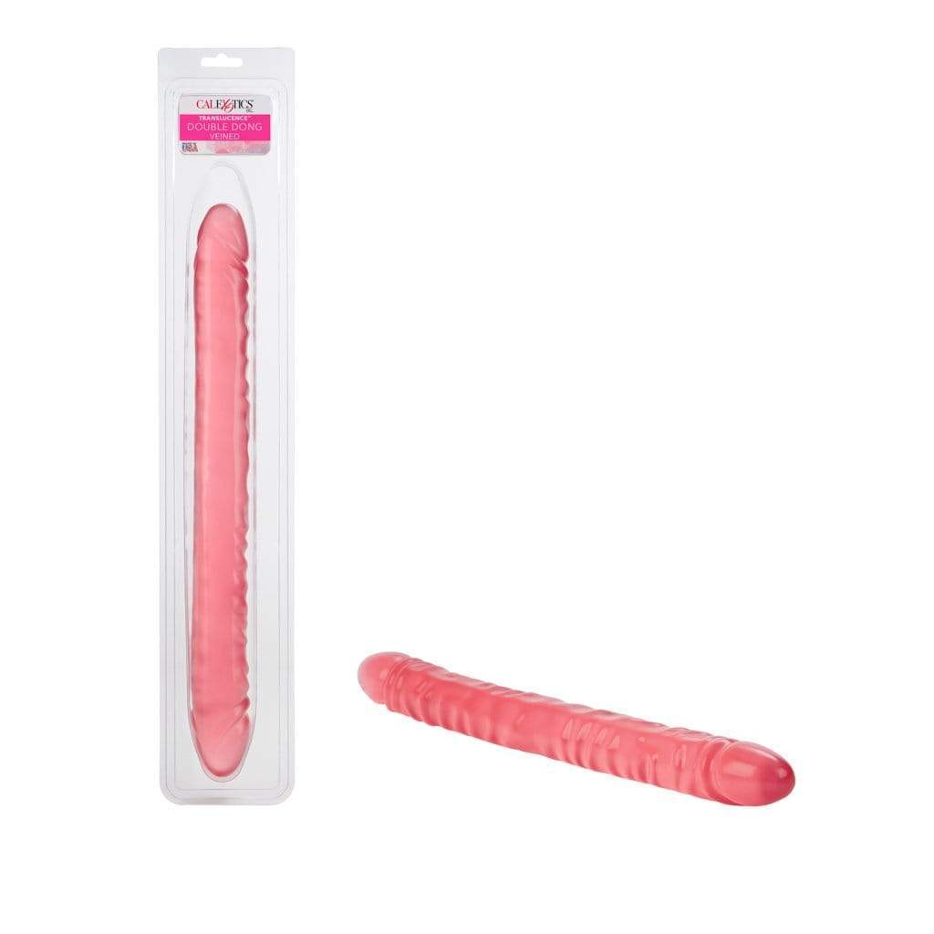 California Exotics - Translucence Veined Double Dong 17" (Pink) Double Dildo (Non Vibration) 716770022288 CherryAffairs