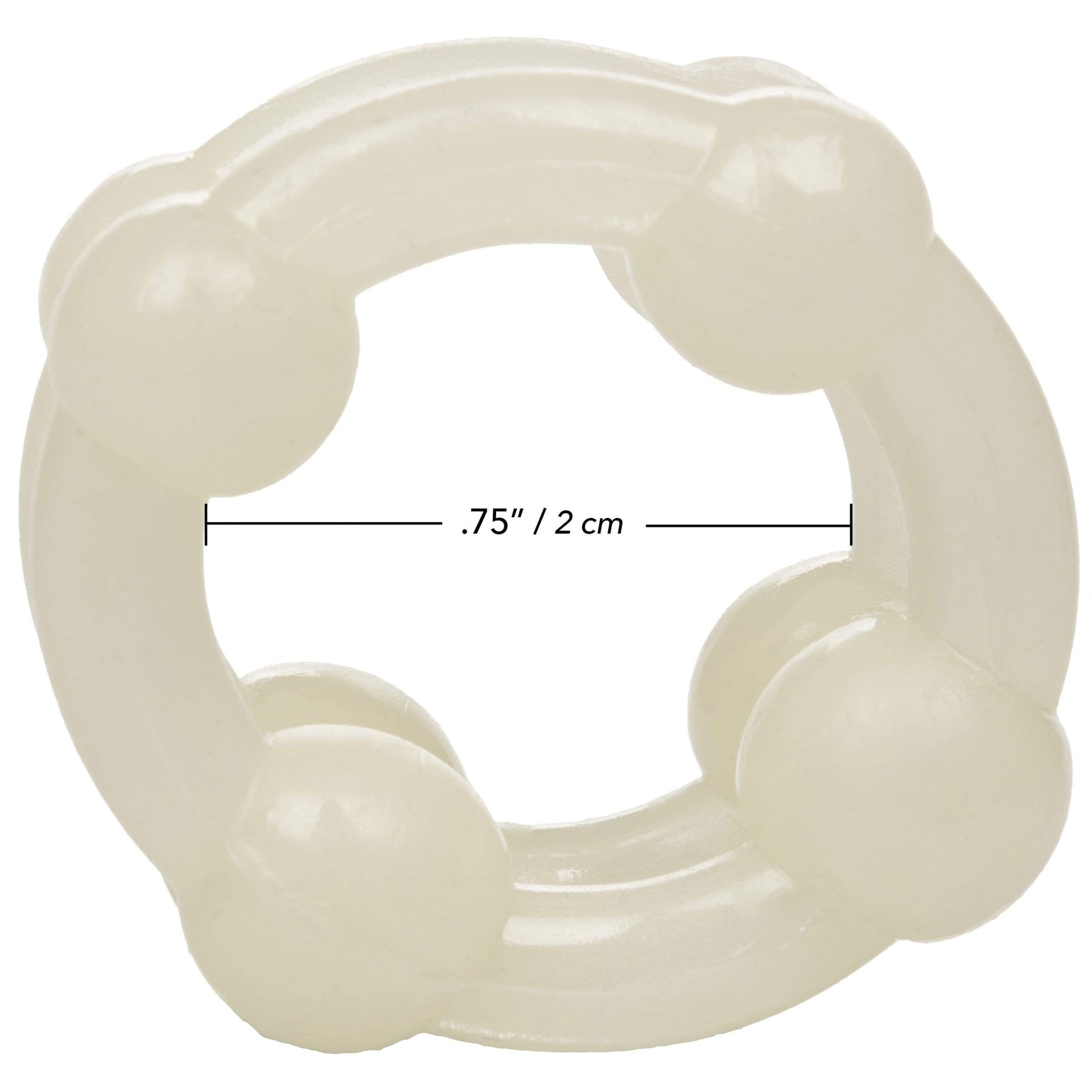 California Exotics - Island Rings Double Stacker Cock Ring (White) Cock Ring (Non Vibration) 716770022783 CherryAffairs