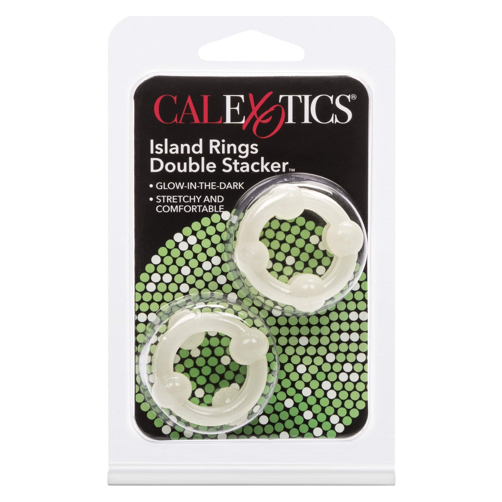 California Exotics - Island Rings Double Stacker Cock Ring (White) Cock Ring (Non Vibration) 716770022783 CherryAffairs