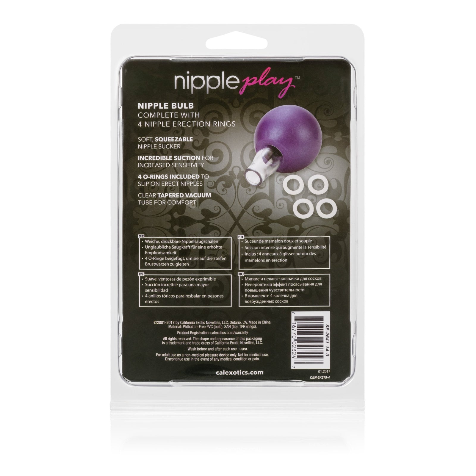 California Exotics - Nipple Play Nipple Bulb Pump (Purple) Nipple Pumps (Non Vibration) Singapore