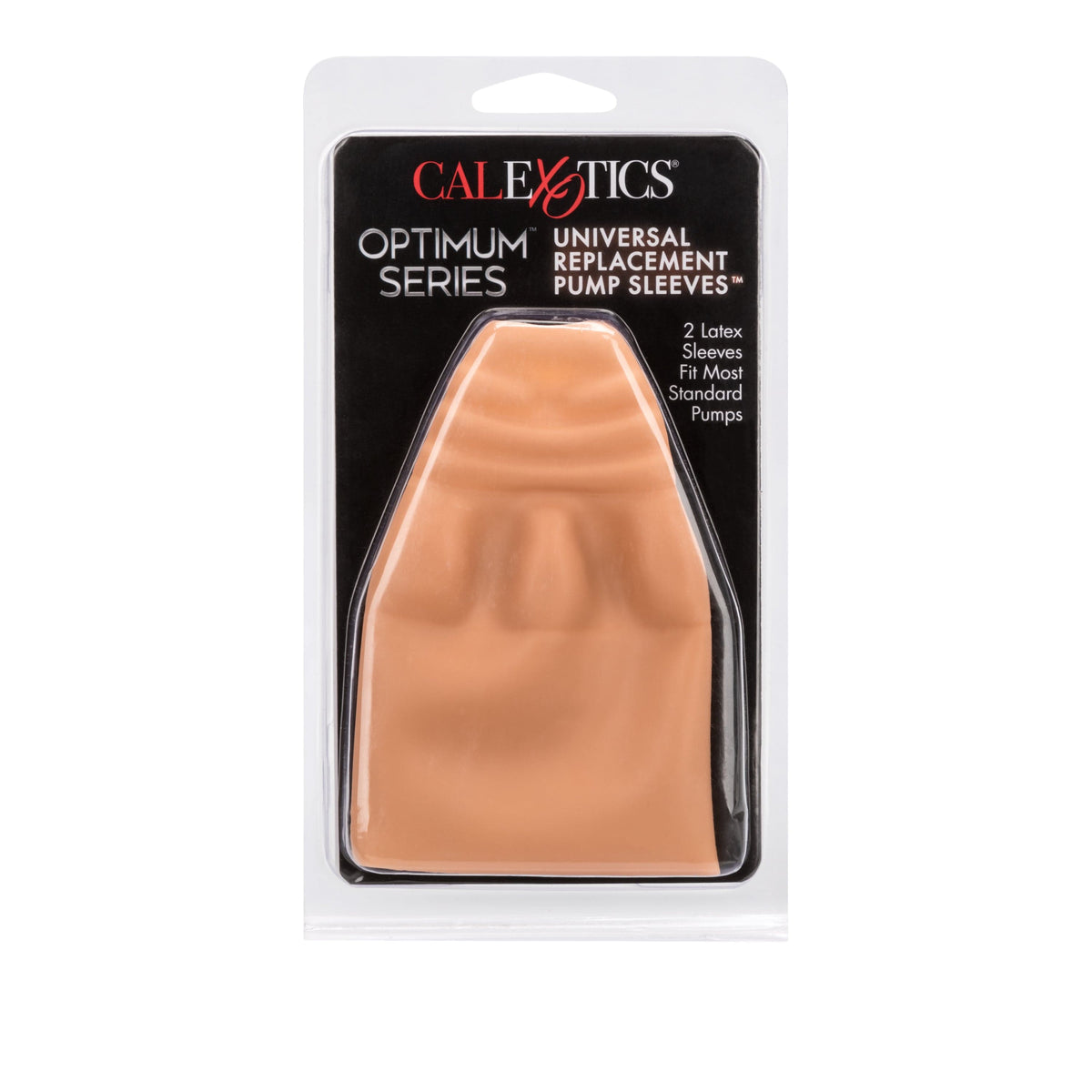 California Exotics - Optimum Series Universal Replacement Pump Sleeves (Beige/Black) Accessories 620083152 CherryAffairs
