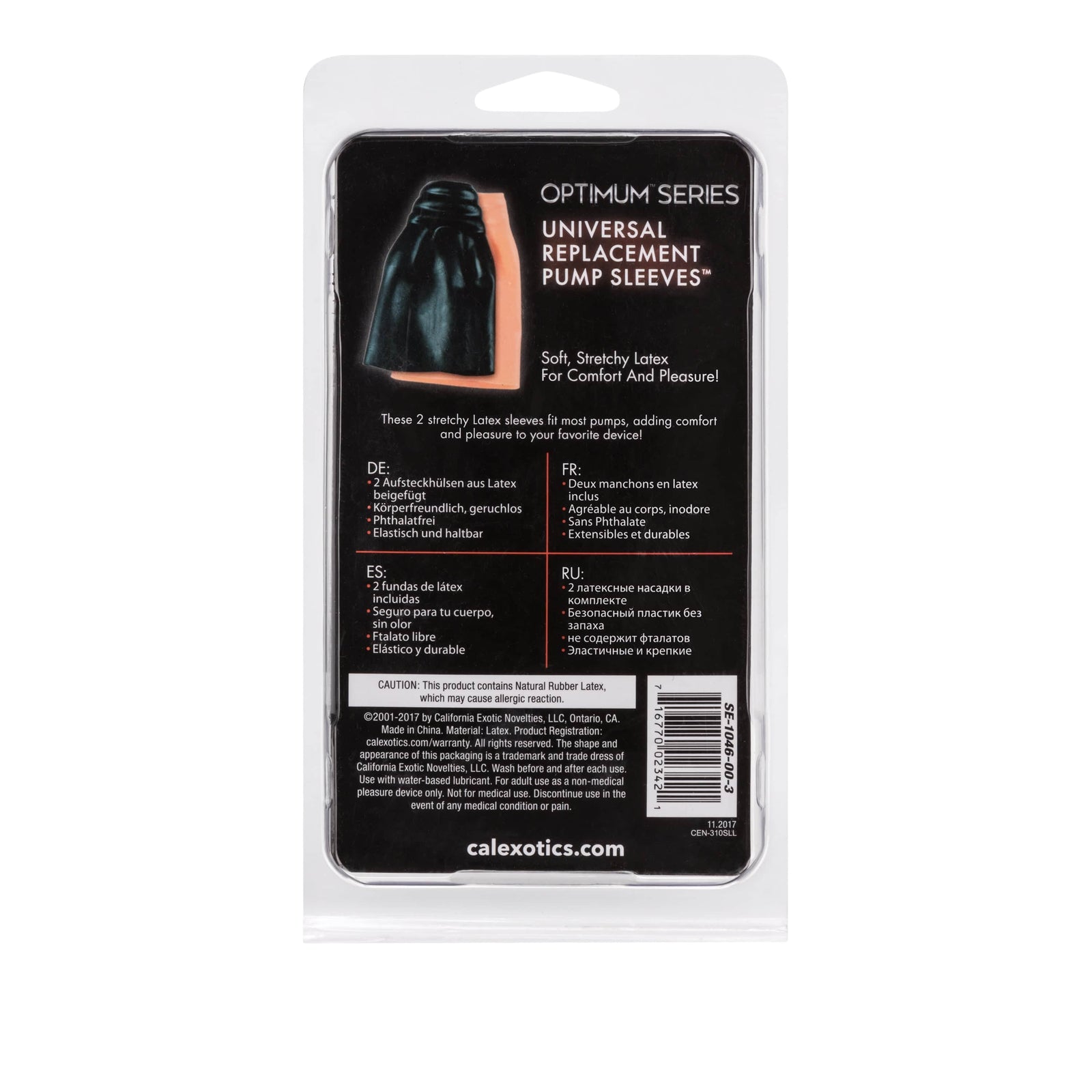 California Exotics - Optimum Series Universal Replacement Pump Sleeves (Beige/Black) Accessories 620083152 CherryAffairs