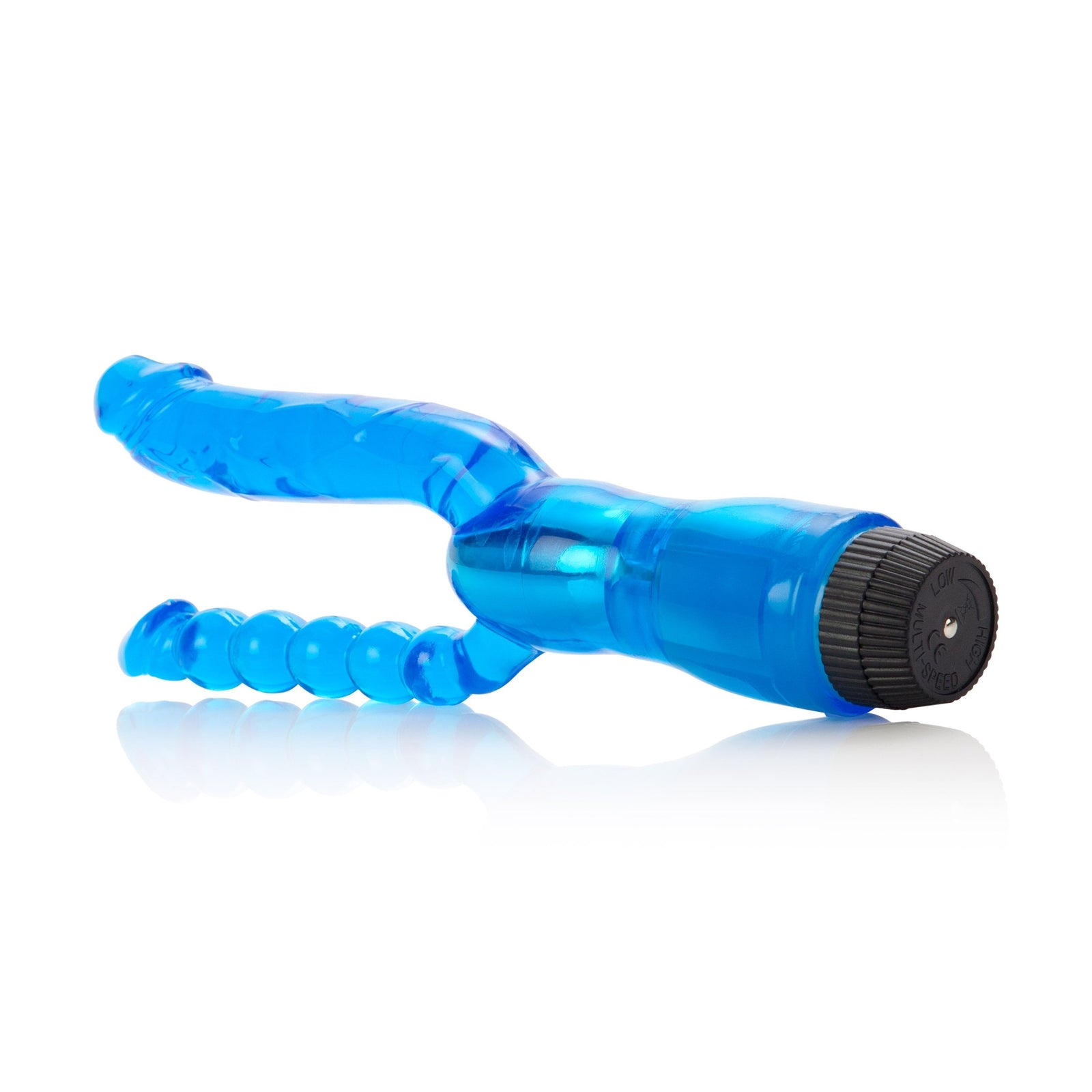 California Exotics - Dual Penetrator Vibrator (Blue) Realistic Dildo w/o suction cup (Vibration) Non Rechargeable Singapore