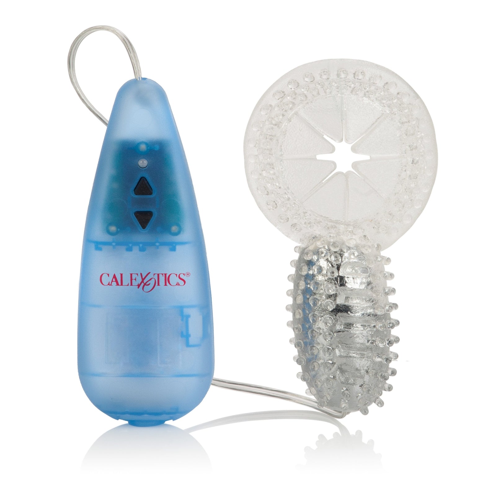 California Exotics - Elite 5X 5 Function Vibro-Ring with Tickler (Blue) Remote Control Couple's Massager (Vibration) Non Rechargeable Singapore