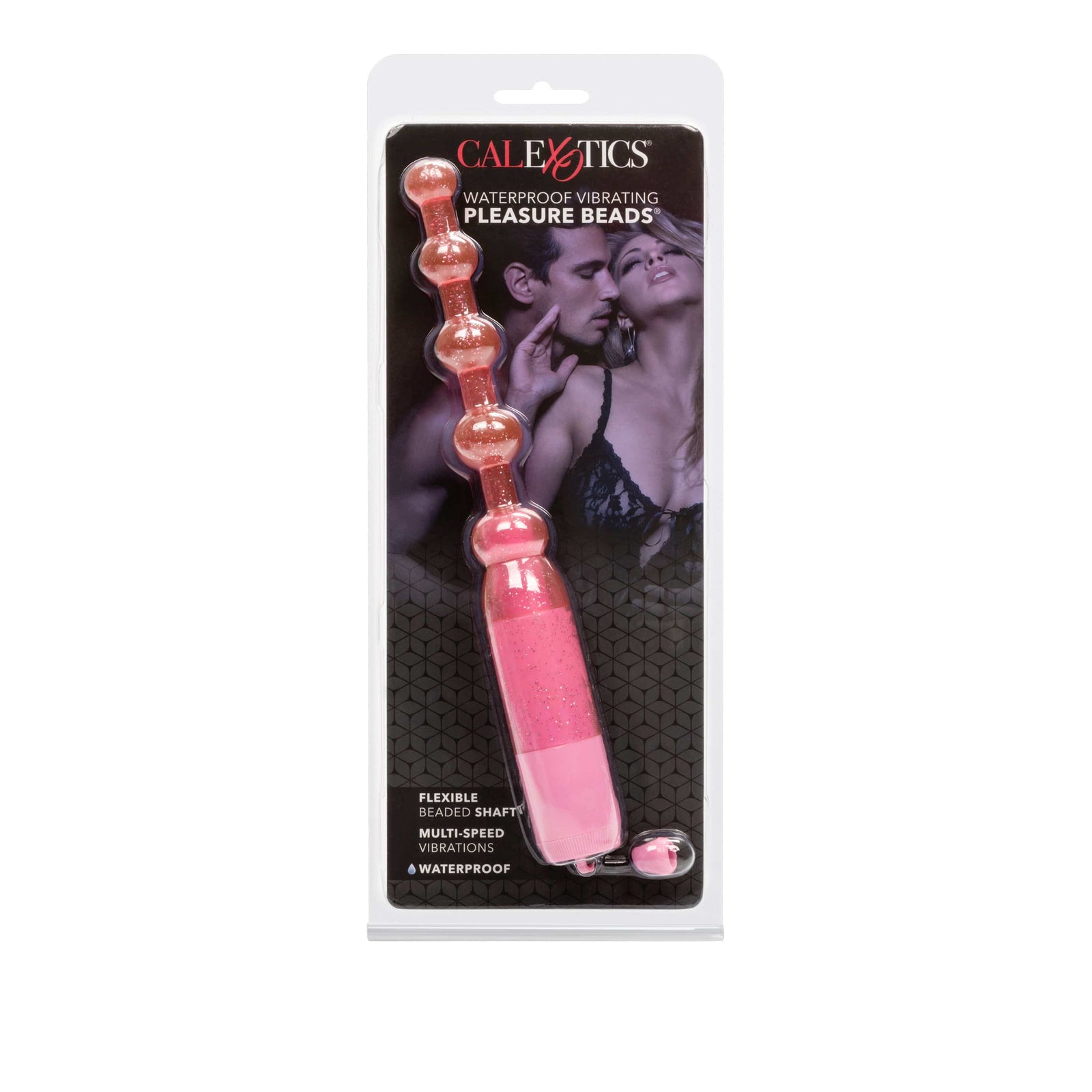 California Exotics - Waterproof Vibrating Pleasure Anal Beads (Pink) Anal Beads (Vibration) Non Rechargeable 620084708 CherryAffairs
