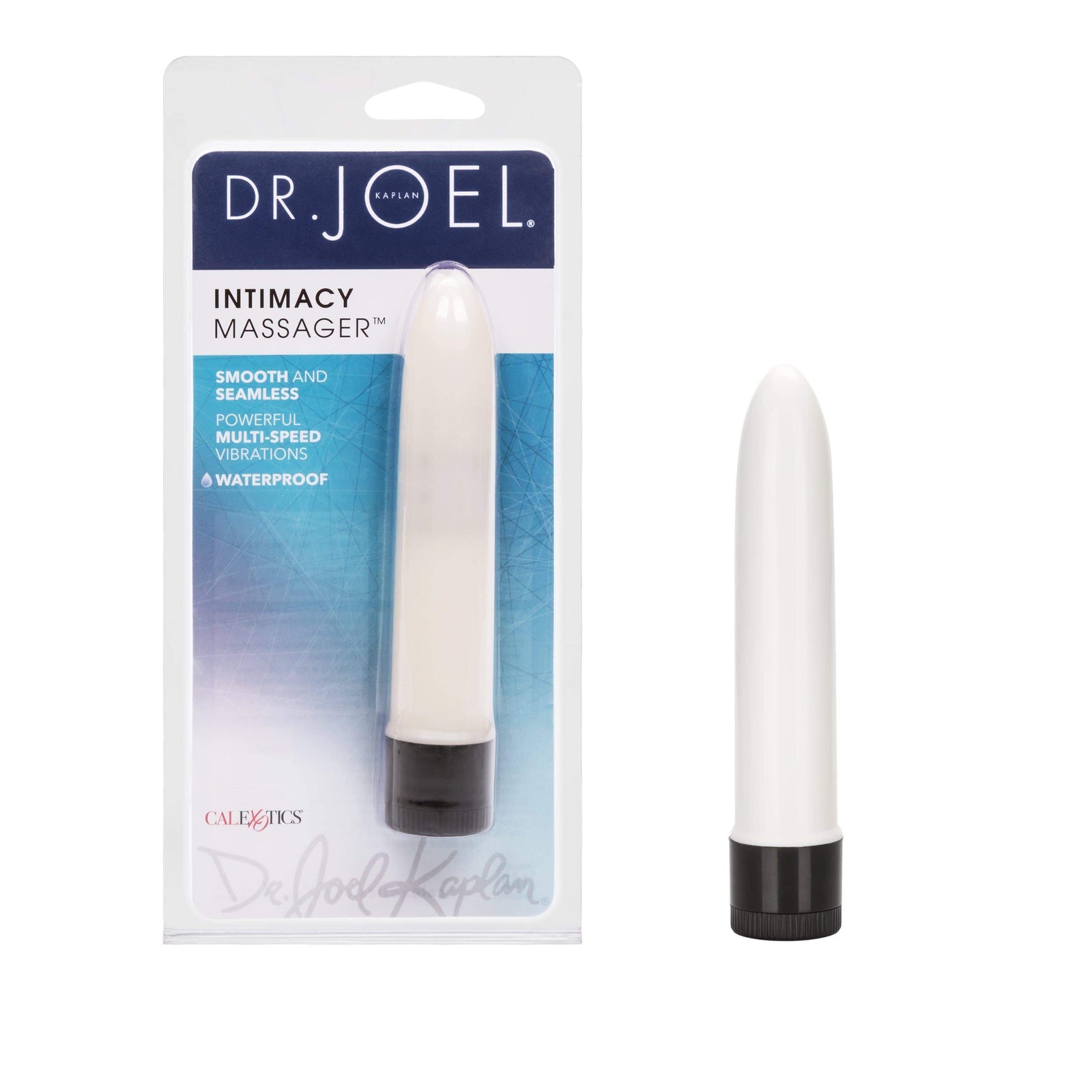 California Exotics - Dr Joel Kaplan Intimacy Vibrating  Massager 4.5" (White) Non Realistic Dildo w/o suction cup (Vibration) Non Rechargeable Durio Asia