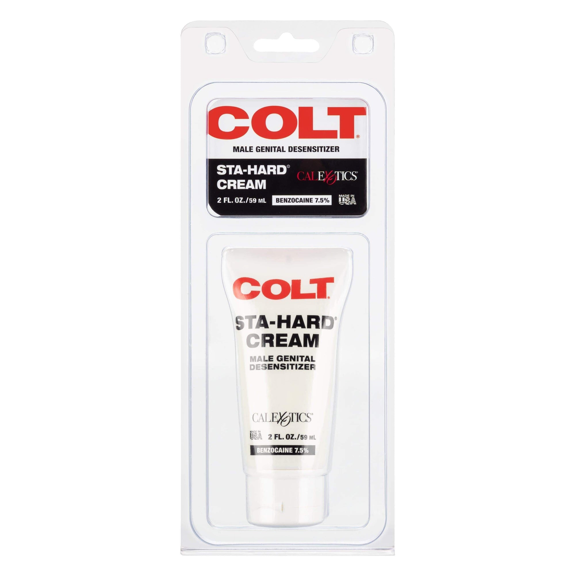 California Exotics - COLT Sta Hard Male Genital Desensitizer Cream 2oz Delayer 716770034588 CherryAffairs