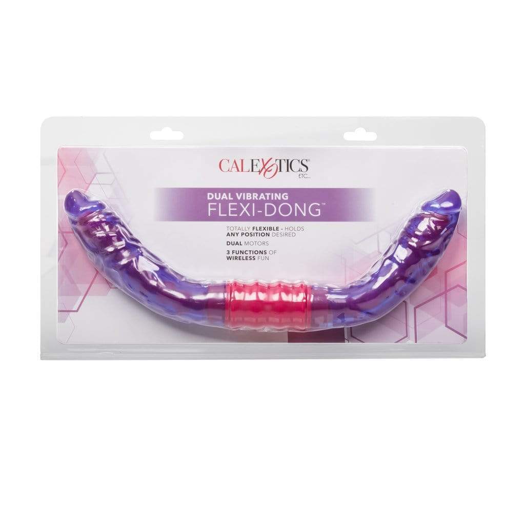 California Exotics - Dual Vibrating Flexi Double Dong 15&quot; (Purple) Double Dildo (Non Vibration) Durio Asia