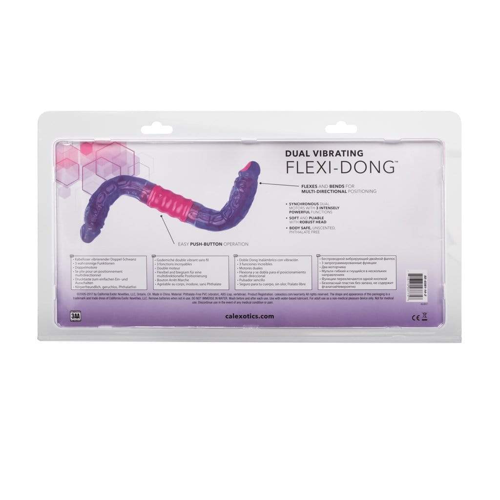 California Exotics - Dual Vibrating Flexi Double Dong 15" (Purple) Double Dildo (Non Vibration) 716770037756 CherryAffairs