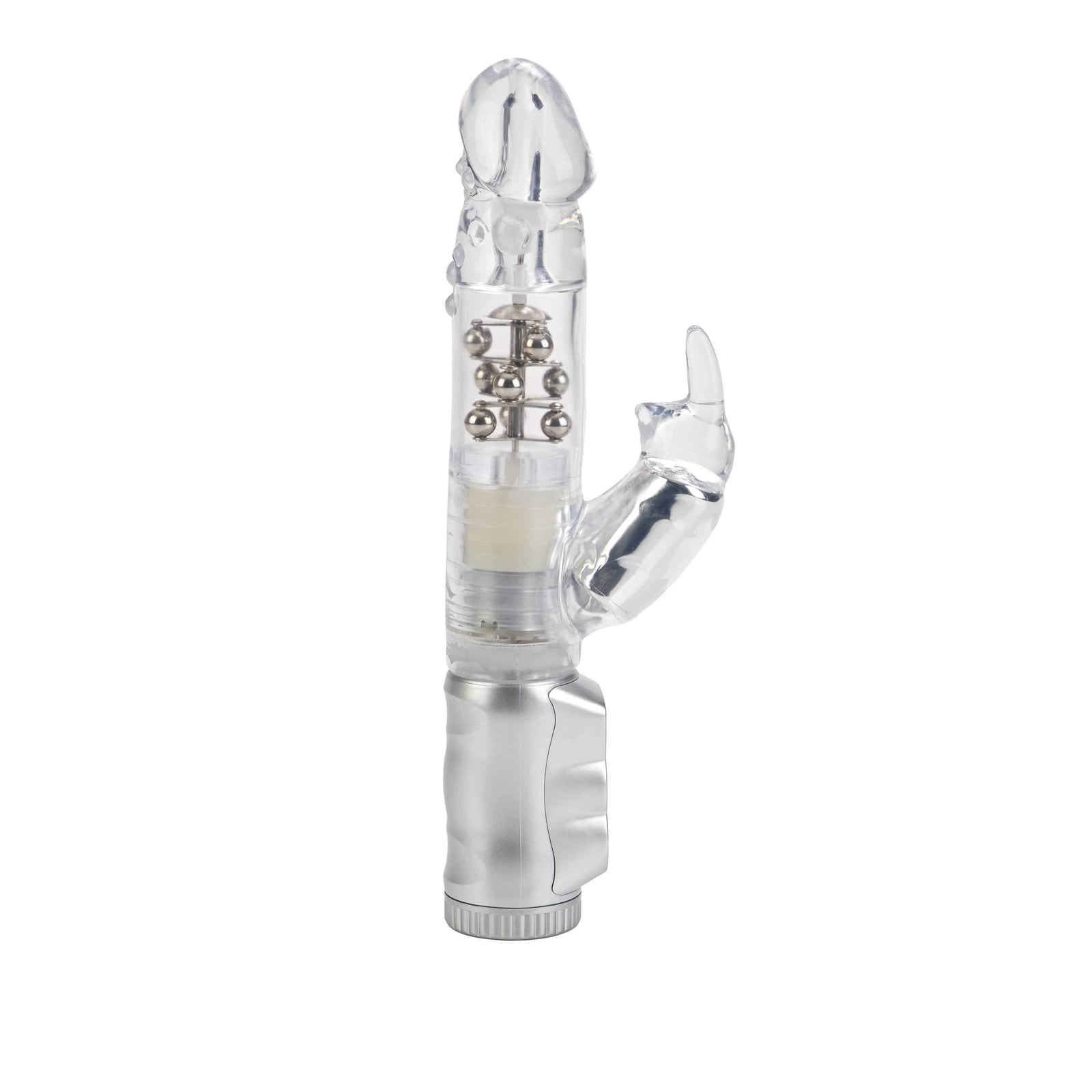 California Exotics - Jack Rabbit Waterproof 3 Rows Jack Rabbit Vibrator (Grey) Rabbit Dildo (Vibration) Non Rechargeable 716770040275 CherryAffairs
