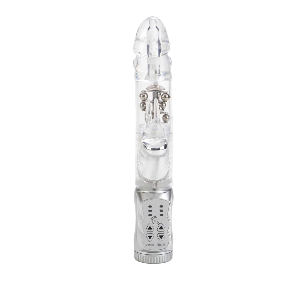 California Exotics - Jack Rabbit Waterproof 3 Rows Jack Rabbit Vibrator (Grey) Rabbit Dildo (Vibration) Non Rechargeable 716770040275 CherryAffairs