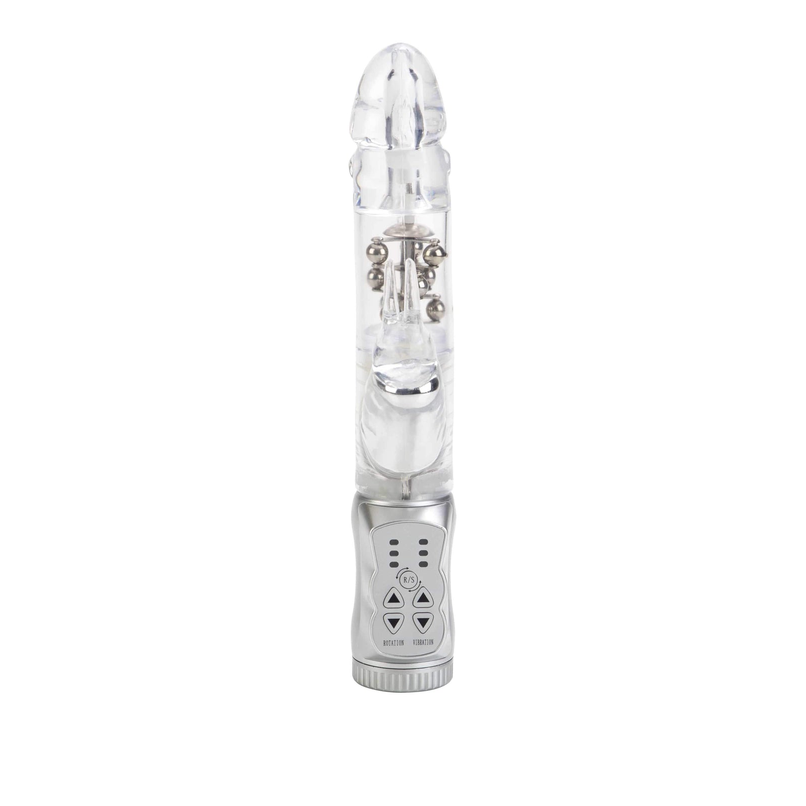 California Exotics - Jack Rabbit Waterproof 3 Rows Jack Rabbit Vibrator (Grey) Rabbit Dildo (Vibration) Non Rechargeable 716770040275 CherryAffairs
