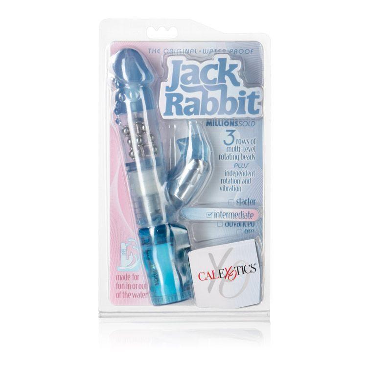 California Exotics - The Original Waterproof 3 Rows Jack Rabbit Vibrator Intermediate (Blue) Rabbit Dildo (Vibration) Non Rechargeable Singapore