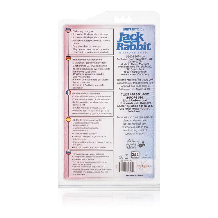 California Exotics - The Original Waterproof 3 Rows Jack Rabbit Vibrator Intermediate (Blue) Rabbit Dildo (Vibration) Non Rechargeable Singapore