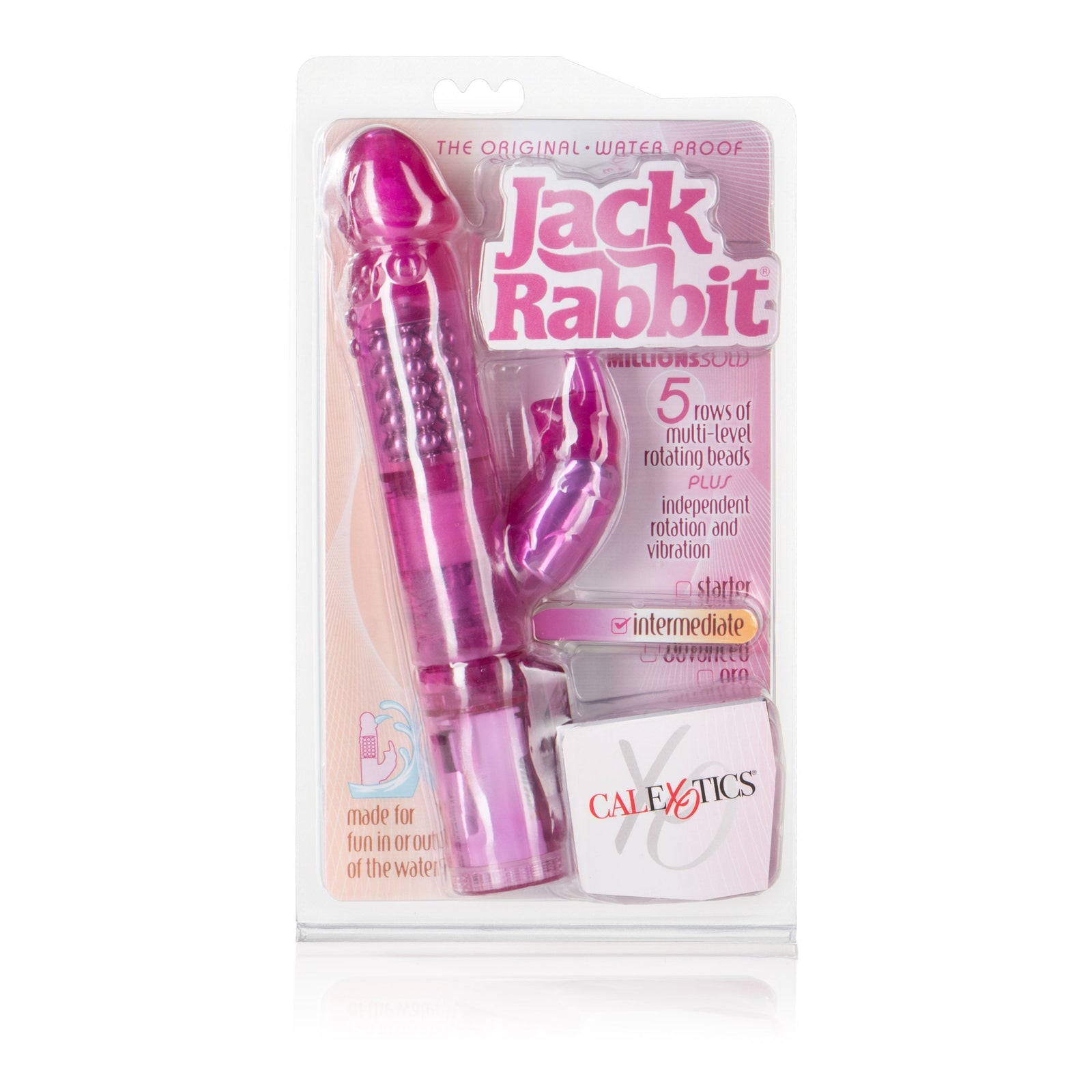 California Exotics - The Original Waterproof 5 Rows Jack Rabbit Vibrator Starter (Pink) Rabbit Dildo (Vibration) Non Rechargeable Singapore