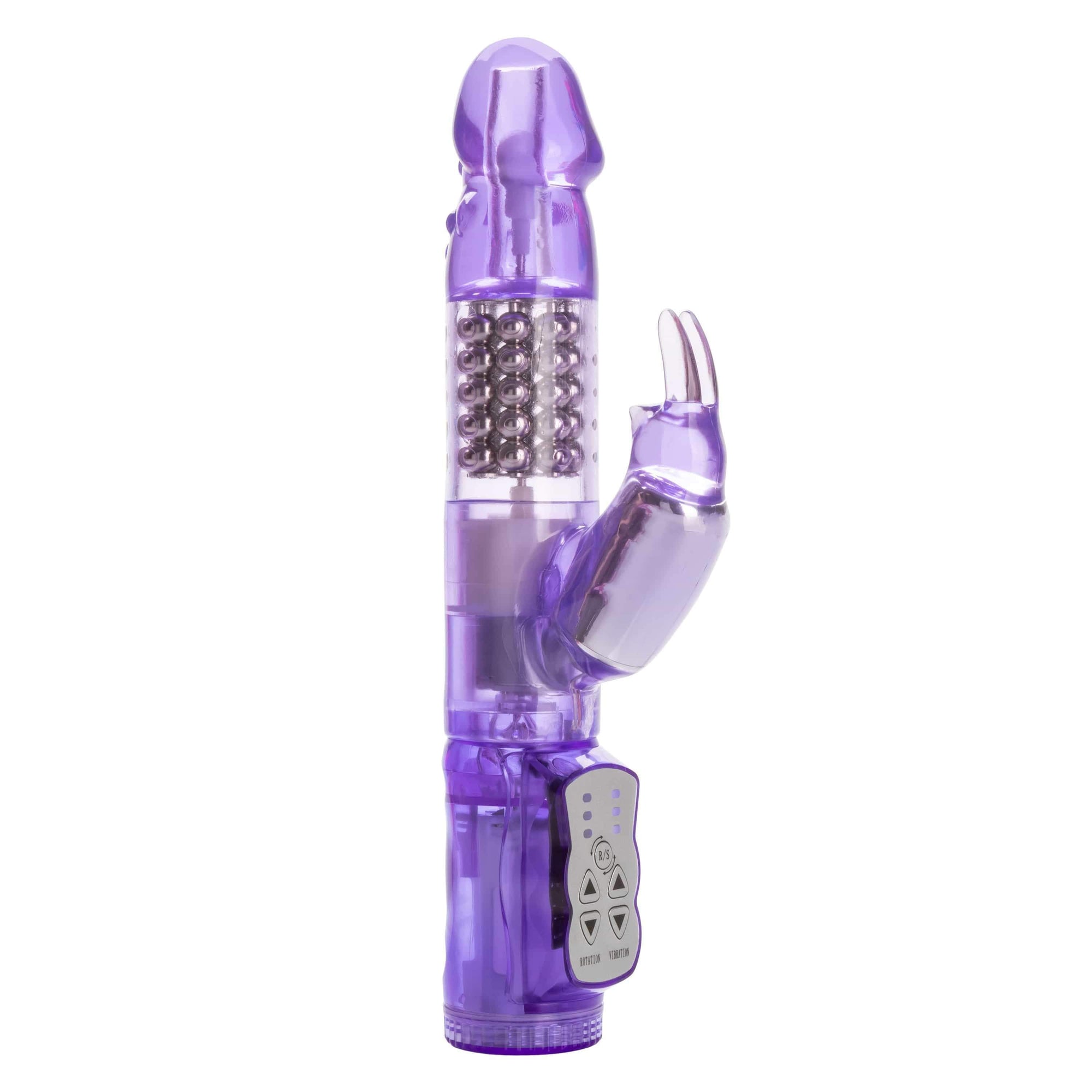 California Exotics - Jack Rabbit Waterproof 5 Rows Jack Rabbit Vibrator (Purple) Rabbit Dildo (Vibration) Non Rechargeable Durio Asia