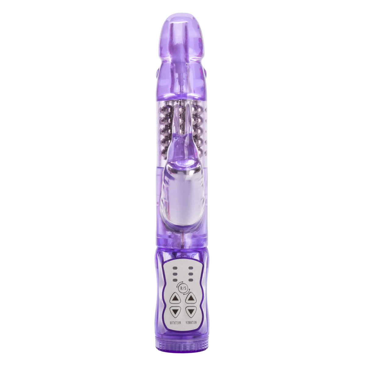 California Exotics - Jack Rabbit Waterproof 5 Rows Jack Rabbit Vibrator (Purple) Rabbit Dildo (Vibration) Non Rechargeable 716770040305 CherryAffairs