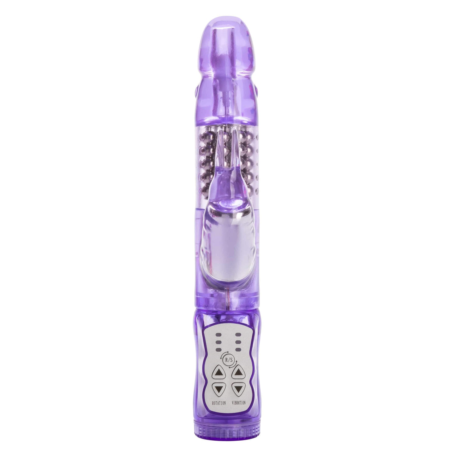 California Exotics - Jack Rabbit Waterproof 5 Rows Jack Rabbit Vibrator (Purple) Rabbit Dildo (Vibration) Non Rechargeable 716770040305 CherryAffairs