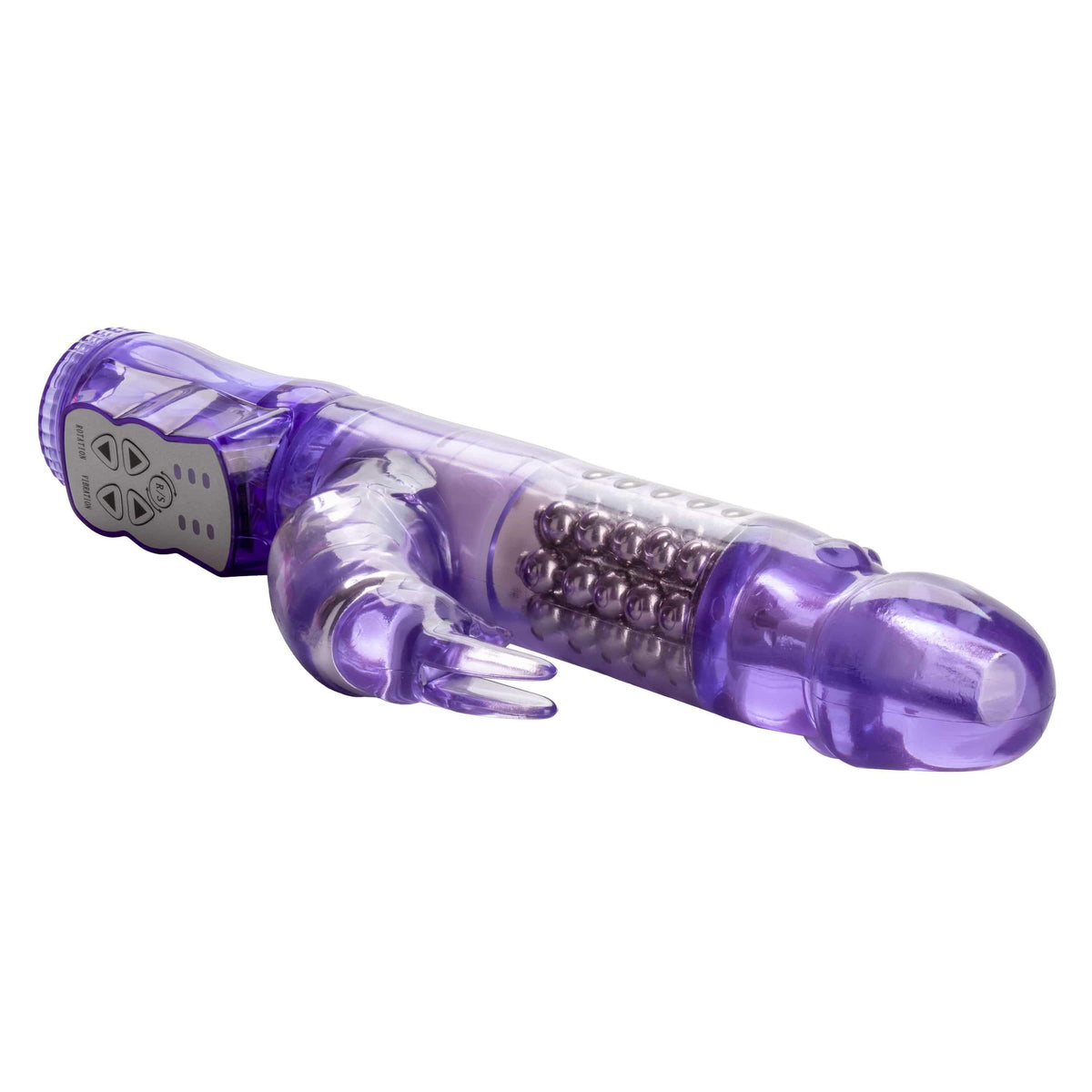 California Exotics - Jack Rabbit Waterproof 5 Rows Jack Rabbit Vibrator (Purple) Rabbit Dildo (Vibration) Non Rechargeable 716770040305 CherryAffairs
