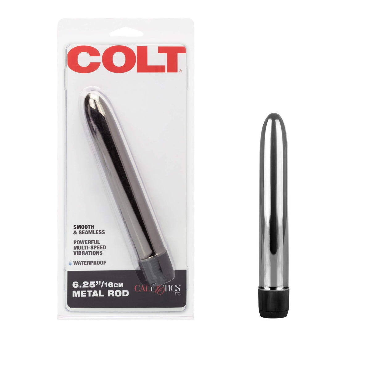 California Exotics - COLT Metal Rod Vibrator 6.25" (Silver) Non Realistic Dildo w/o suction cup (Vibration) Non Rechargeable 716770043061 CherryAffairs